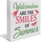 Summer Tabletop Decor Watermelon Summer Wood Box Sign Art Blocks Desk Decor Tabletop Wall Home Kitchen Decoration 5 X 5 Inch